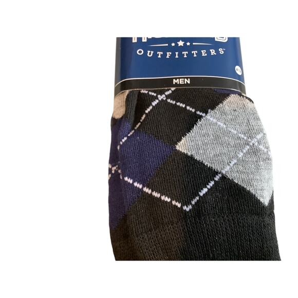 6 PAIR HIGHLAND OUTFITTERS MENS SOCKS SIZE 6-12 Black and Blue Assortment - Picture 3 of 6